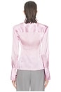 view 3 of 4 The Silk Charmeuse Shirt in Cherry Blossom