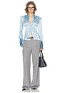 view 4 of 4 The Silk Charmeuse Shirt in Sky Blue