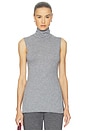 view 1 of 4 Kerstin Sleeveless Turtleneck in Light Heather Grey