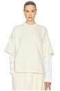 view 1 of 6 ФУТБОЛКА DOUBLE SLEEVE in Ivory