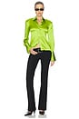 view 4 of 4 The Silk Charmeuse Shirt in Paradiso Green