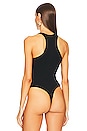 view 4 of 5 Organic Jersey Double Halter Bodysuit in Black