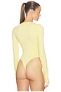view 4 of 5 Bronya Knit Bodysuit in Pale Yellow