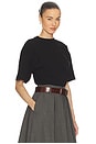view 2 of 4 The Sculpted Tee in Thick Jersey in Black