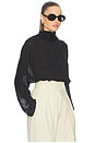 view 2 of 4 Dolman Popover Top in Cupro in Black