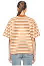 view 3 of 5 T-SHIRT THE BOXY in Brown Stripe