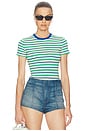 view 1 of 5 Baby Tee in Blue Stripe