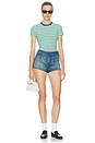view 4 of 5 Baby Tee in Blue Stripe
