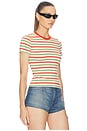view 2 of 5 Baby Tee in Red Stripe