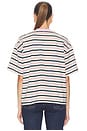 view 3 of 5 T-SHIRT THE BOXY in Pink And Navy Stripe