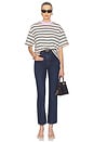 view 4 of 5 T-SHIRT THE BOXY in Pink And Navy Stripe