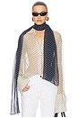 view 1 of 6 The Relaxed Shirt in Silk Chiffon in Ivory & Black Dot