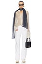 view 5 of 6 The Relaxed Shirt in Silk Chiffon in Ivory & Black Dot