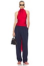 view 2 of 4 ТОП NATASHA SILK HALTER in Ruby Red