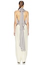 view 3 of 3 Natasha Silk Halter in Stormy Grey