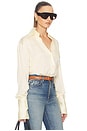 view 2 of 4 The Relaxed Silk Shirt in Cream