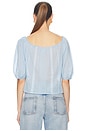 view 3 of 4 Voile Peasant Blouse in Light Blue