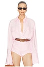 view 1 of 5 CAMISA WASHED LINEN SHIRT in Classic Pink