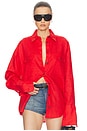 view 1 of 5 Washed Linen Shirt in Vintage Red