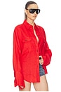 view 2 of 5 Washed Linen Shirt in Vintage Red