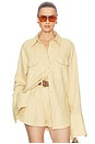 view 1 of 5 CAMISA WASHED LINEN SHIRT in Basket Beige