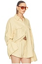 view 2 of 5 CAMISA WASHED LINEN SHIRT in Basket Beige