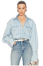 view 1 of 6 CHEMISE WASHED DENIM SHIRT in Washed Blue