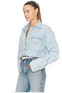 view 3 of 6 CHEMISE WASHED DENIM SHIRT in Washed Blue