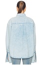 view 4 of 6 CHEMISE WASHED DENIM SHIRT in Washed Blue