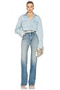 view 5 of 6 CHEMISE WASHED DENIM SHIRT in Washed Blue