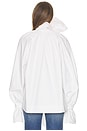 view 4 of 4 Voluminous Blouse in Heavy Poplin in White