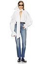 view 5 of 4 Voluminous Blouse in Heavy Poplin in White