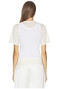 view 4 of 4 Pillar Layered Knit Tee in White & Cream