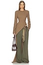 view 1 of 4 Wool Blend Asymmetrical Tunic in Toffee