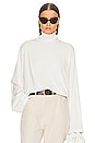 view 1 of 4 Jersey Oversized Turtleneck in White