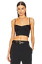 view 1 of 4 Stretch Cotton Sateen Bustier in Black