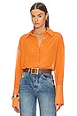 view 1 of 4 Sheer Button Slim Shirt in Orange