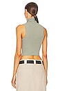view 3 of 4 Jersey Cropped Turtleneck Tank in Sage