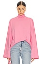 view 1 of 5 Jersey Oversized Turtleneck in Very Pink