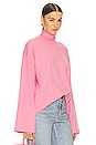 view 2 of 5 Jersey Oversized Turtleneck in Very Pink