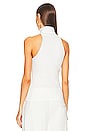view 3 of 4 Organic Heavy Rib Turtleneck Tank in White