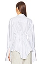 view 3 of 5 Poplin Lace Back Shirt in White