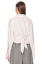 view 3 of 4 Poplin Wrap Shirt in Pale Pink