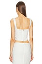 view 3 of 5 Eyelet Corset Top in Antique White