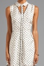 view 5 of 7 Peek-A-Boo Button Down Dress in Coral Dot Floral