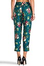 view 3 of 7 Peg Leg Trouser in Teal Floral