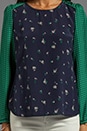view 3 of 5 Blocked Button Back Blouse in Navy Floral