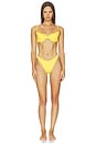 view 4 of 5 High Cut Full Bikini Bottom in Limone