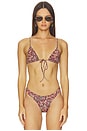 view 1 of 4 Triangle Front Tie Bikini Top in Dad's Tie