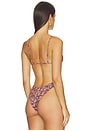 view 3 of 4 Triangle Front Tie Bikini Top in Dad's Tie